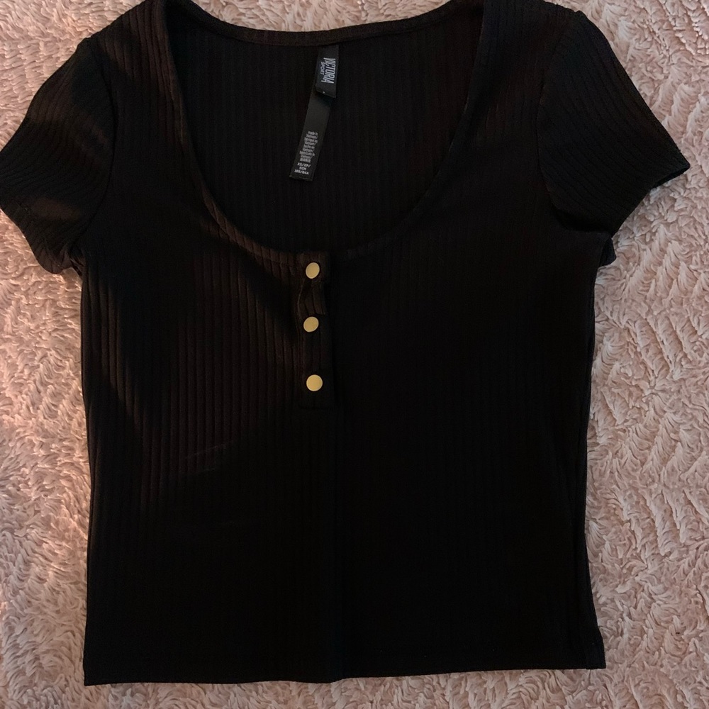 Black buttoned top Victoria Secret